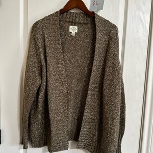 Cozy Brown Open-Front Sweater